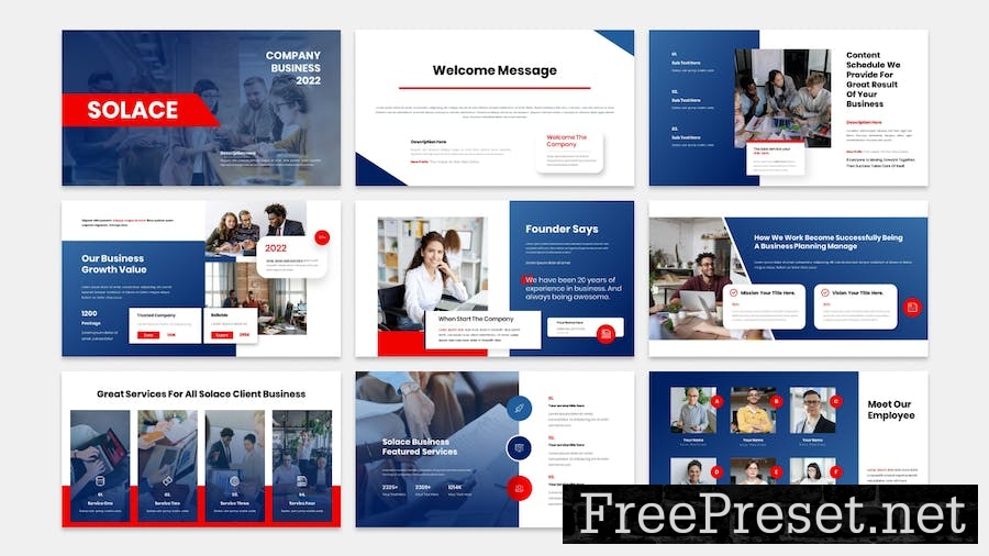 Solace - Business Presentation PowerPoint Template 5YFBG5U