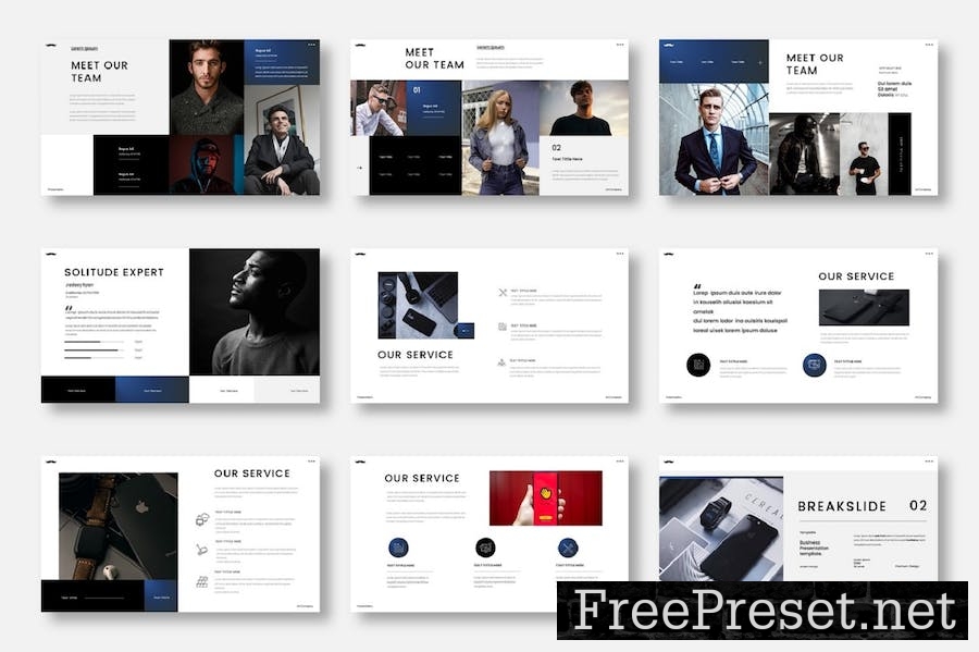 Solitude – Business PowerPoint Template C2C87VW