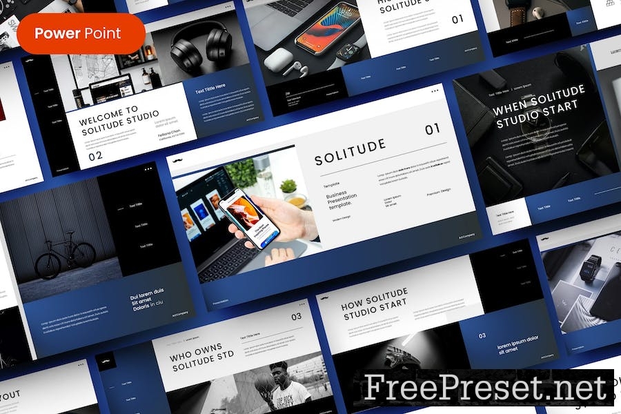 Solitude – Business PowerPoint Template C2C87VW