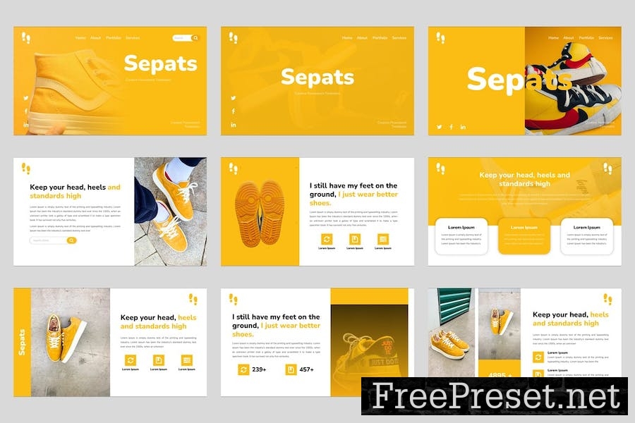 Spats - Shoes Creative Google Slides Template YAY5XMN