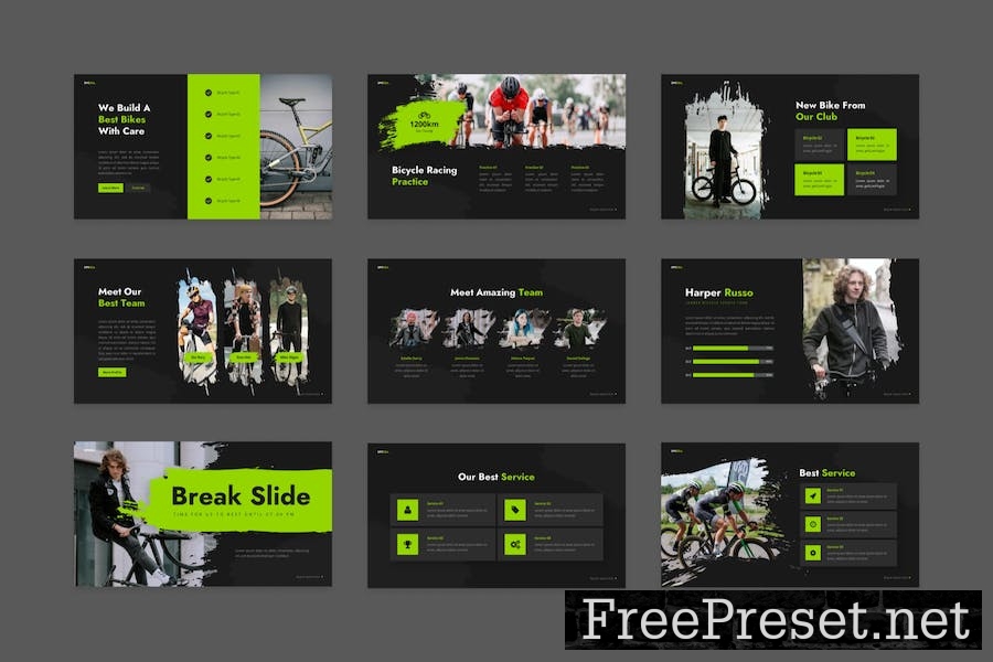 Spedea - Bicycle Sports Club GoogleSlides Template CPMHSU9