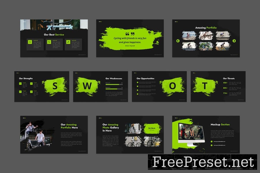 Spedea - Bicycle Sports Club GoogleSlides Template CPMHSU9