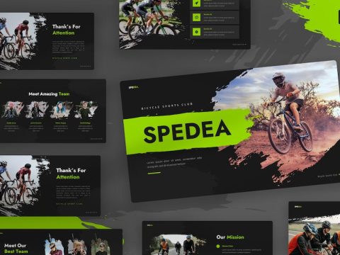 Spedea - Bicycle Sports Club GoogleSlides Template CPMHSU9