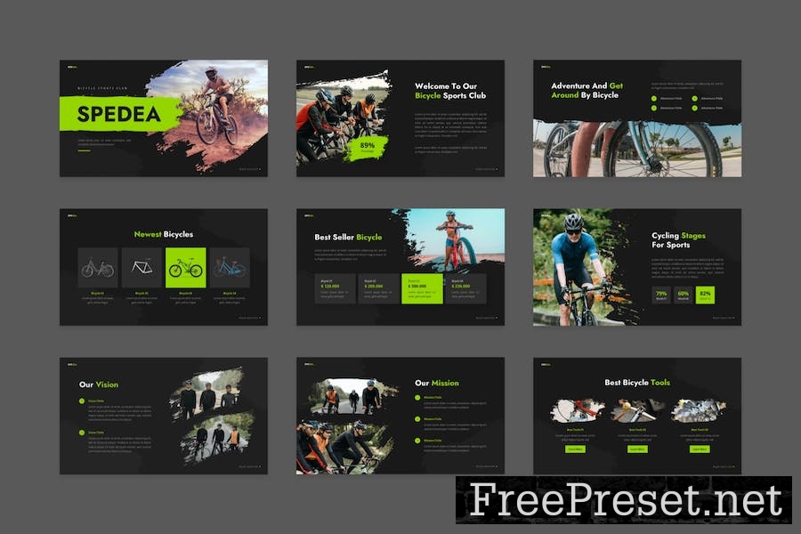 Spedea - Bicycle Sports Club Keynote Template