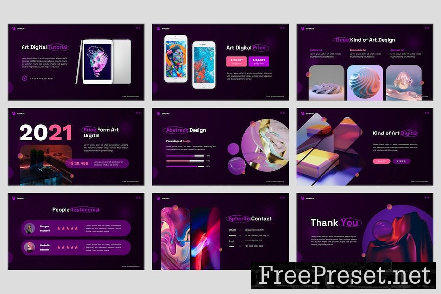 Spherito - NFT Creative Art Keynote Template WZL3EFD