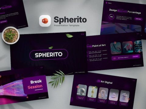 Spherito - NFT Creative Art Powerpoint Template EDBUZKS