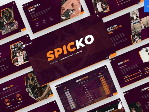 Spicko - Keynote basketball sports template UTM9CJQ