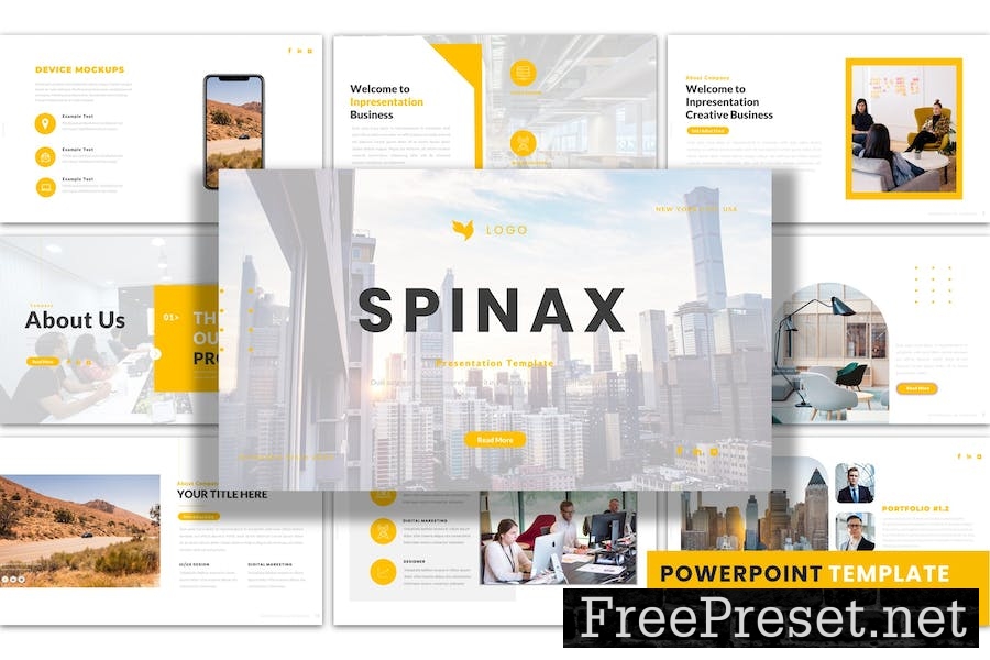 Spinax - PowerPoint Presentation Template HWJHW3L