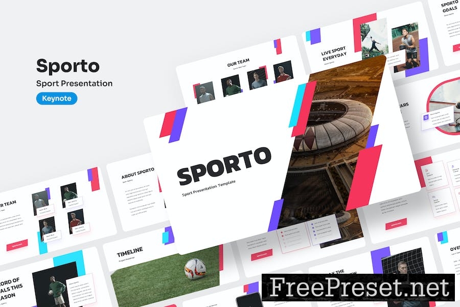 Sporto - Sport Keynote Presentation 3PT37BJ