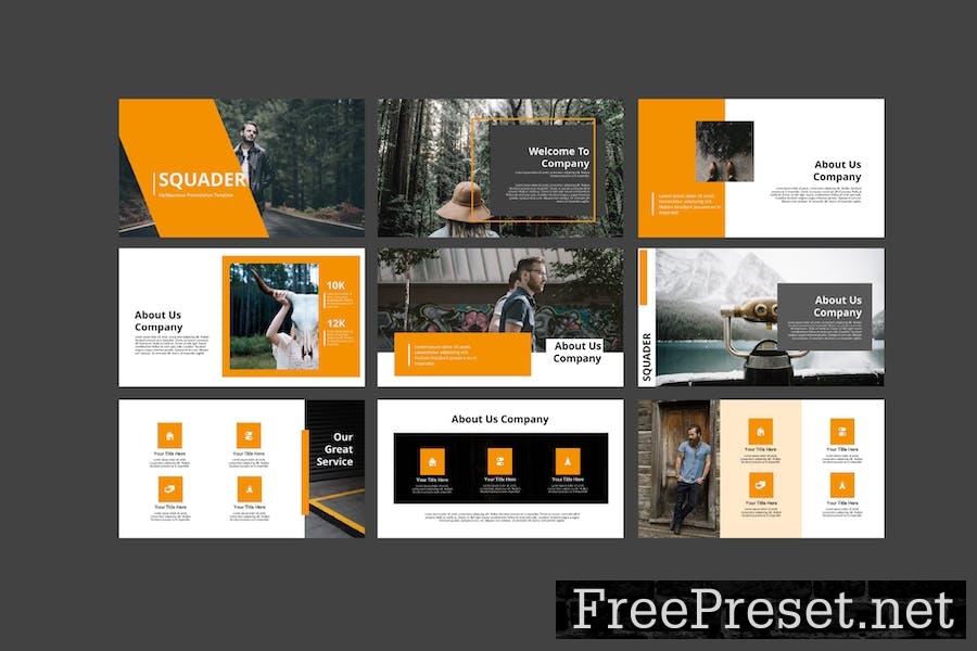 Squader Powerpoint Template ABY85QK