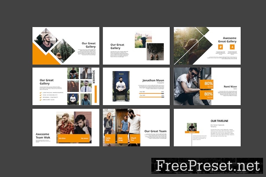 Squader Powerpoint Template ABY85QK