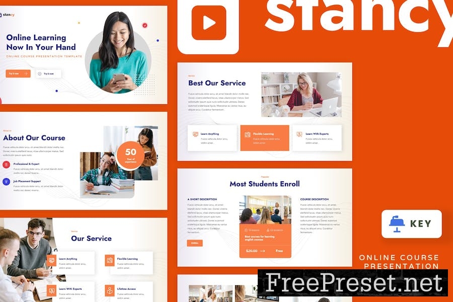 Stancy - Online Course Keynote Template PCZU4WV