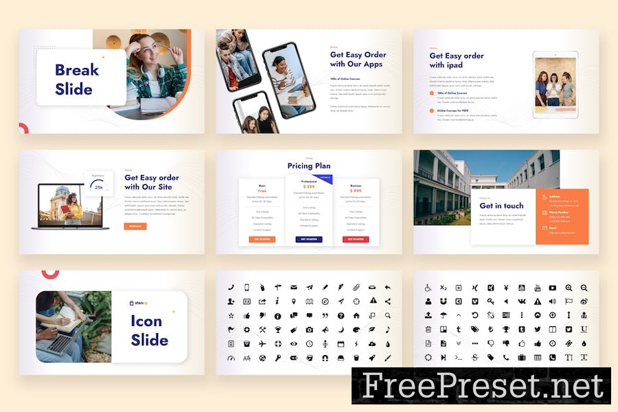 Stancy - Online Course Powerpoint Template ZZCM5BR