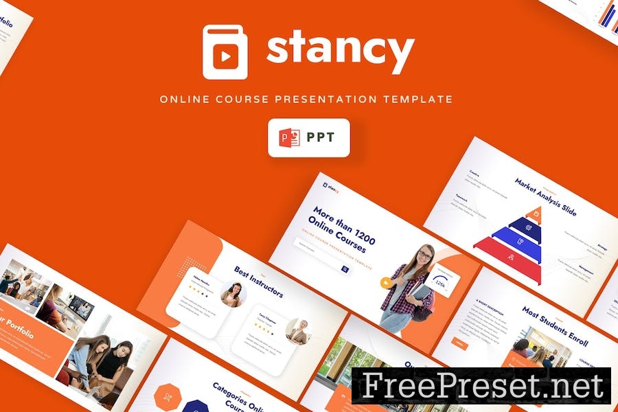 Stancy - Online Course Powerpoint Template ZZCM5BR