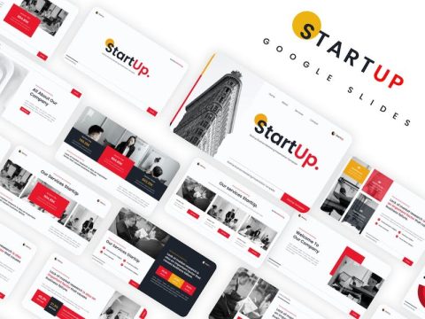 StartUp Business Marketing Google Slides Template MRK2F6C