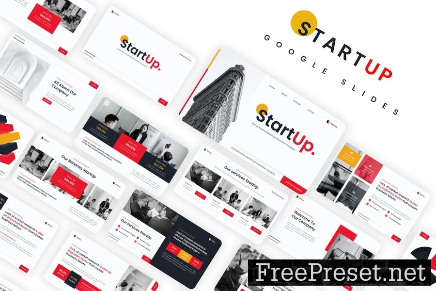 StartUp Business Marketing Google Slides Template MRK2F6C