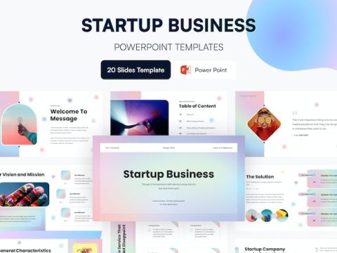 Startup Business Presentation Template Powerpoint UQTMH53