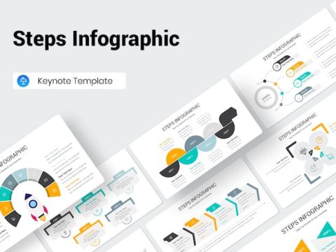 Steps Infographic Keynote Presentation Template MJ4LN69