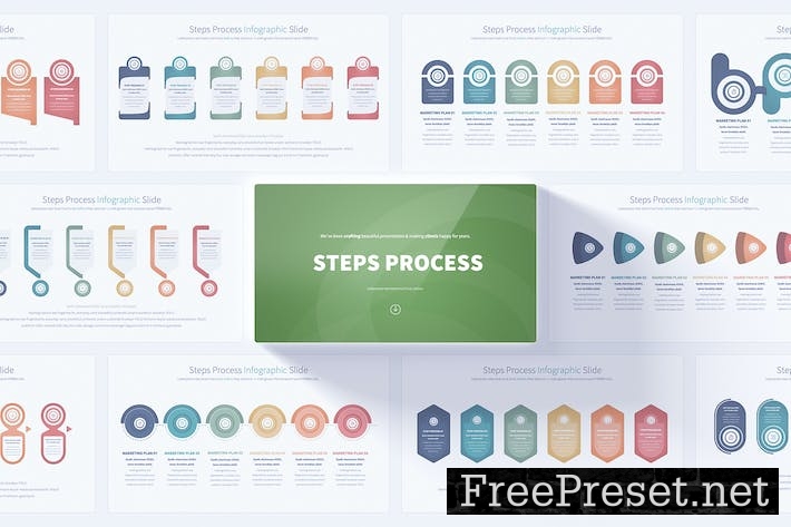 Steps Process - PowerPoint Infographics Slides