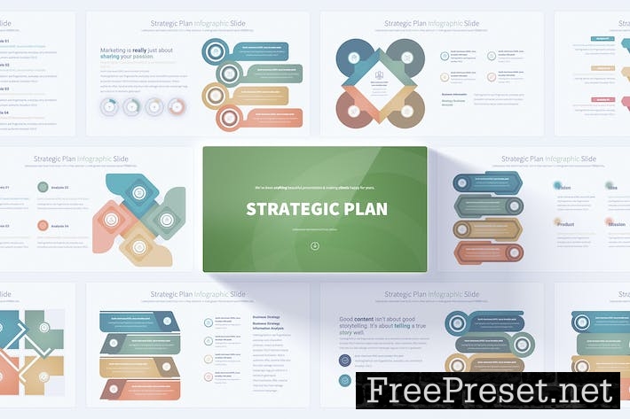 Strategic Plan - PowerPoint Infographics Slides L2Q9NFW