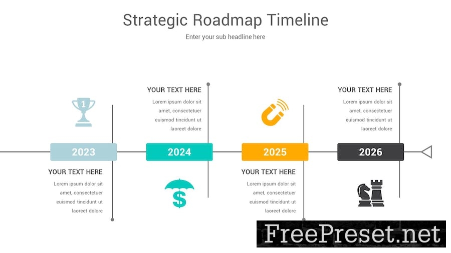 Strategic Roadmap Timeline Google Slides Template