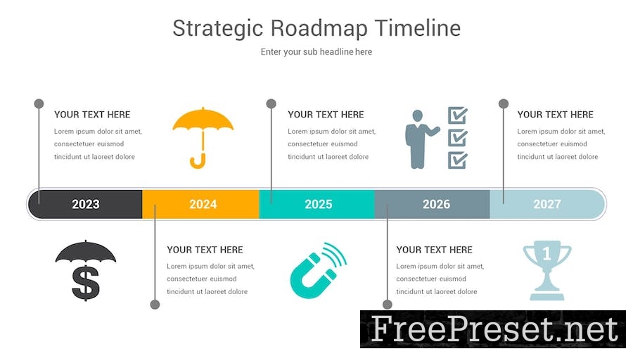 Strategic Roadmap Timeline Google Slides Template