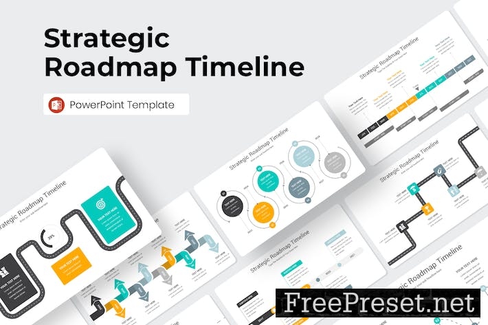 Strategic Roadmap Timeline Powerpoint Template 798RUKG