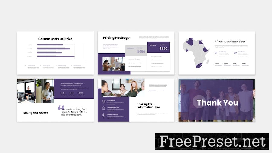 Strive - Business Presentation PowerPoint Template GJ52D2W