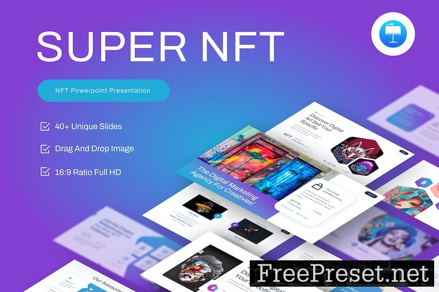 Super NFT Creative Keynote Template AUEC5QM