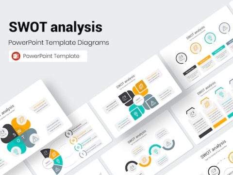 SWOT Diagrams PowerPoint Template 96MPMGZ