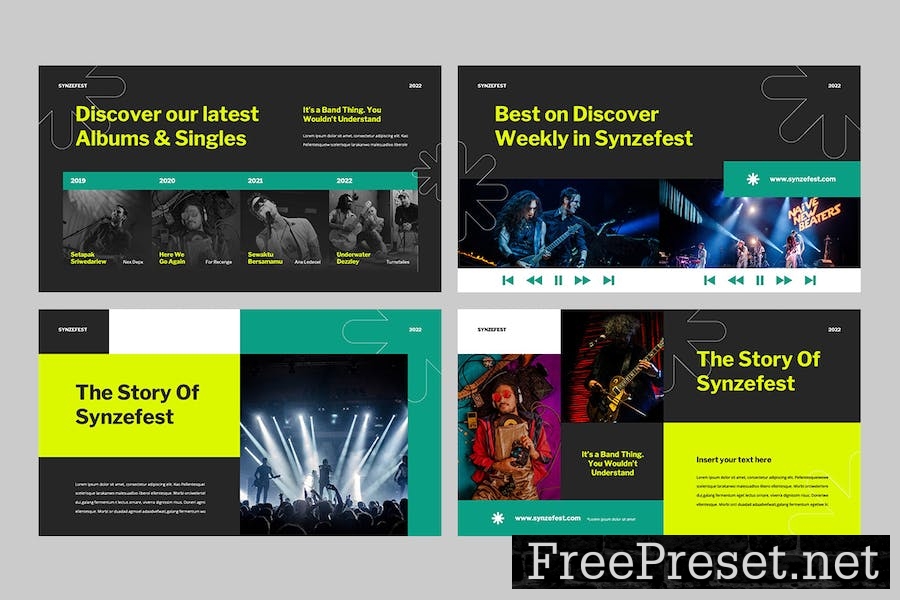 SYNZEFEST - Music Festival Powerpoint Template AHXBJ86