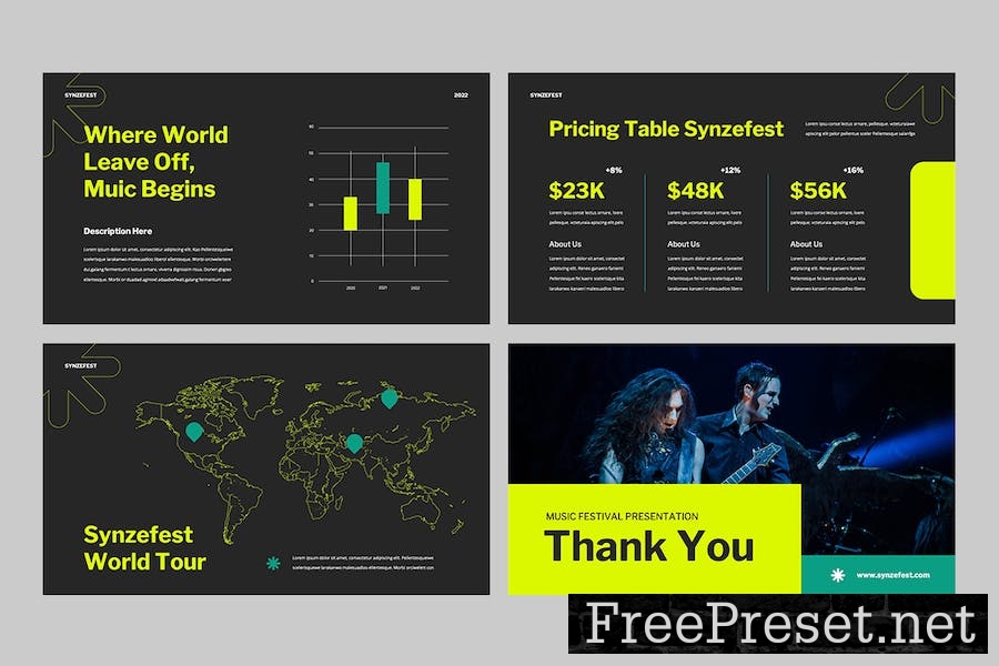 SYNZEFEST - Music Festival Powerpoint Template AHXBJ86