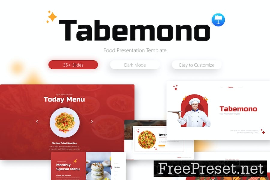 Tabemono Food Professional Keynote Template YQ3KJZX