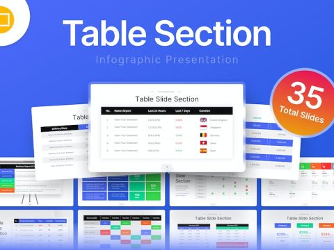 Table Section Infographic Google Slides Template P4Q3FM9