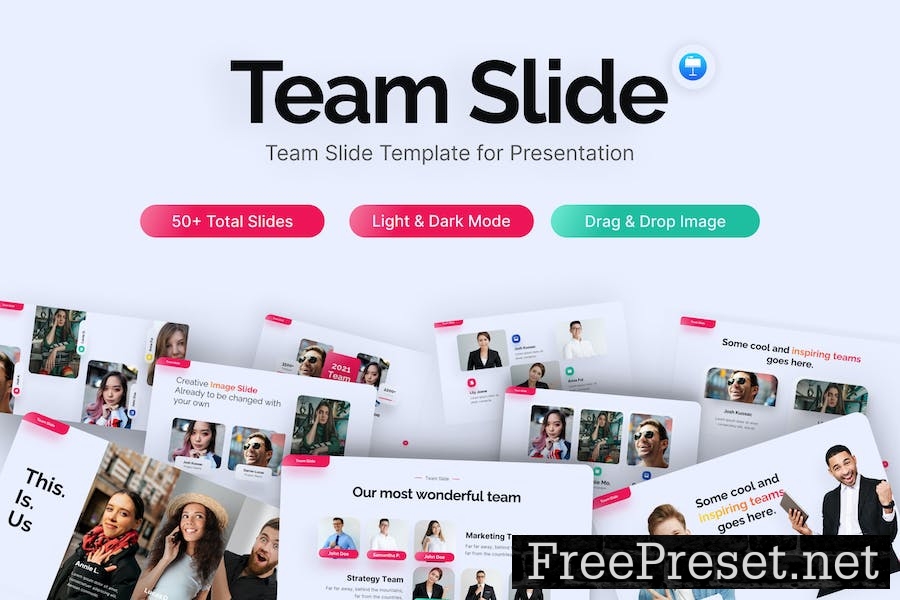 Team Slide Professional Keynote Template JP9VSN6