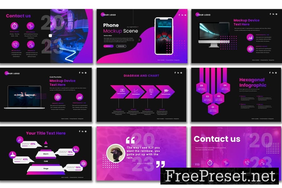 Tech Slides - PowerPoint Presentation Template 2AK5CTC