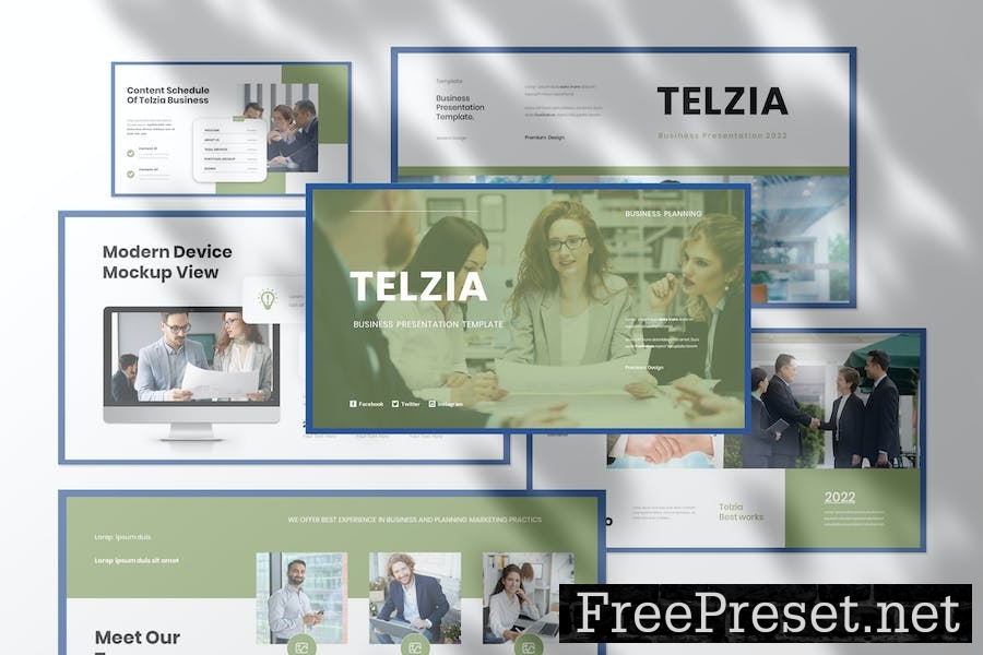 Telzia Business Presentation Google Slide Template UM5EN22