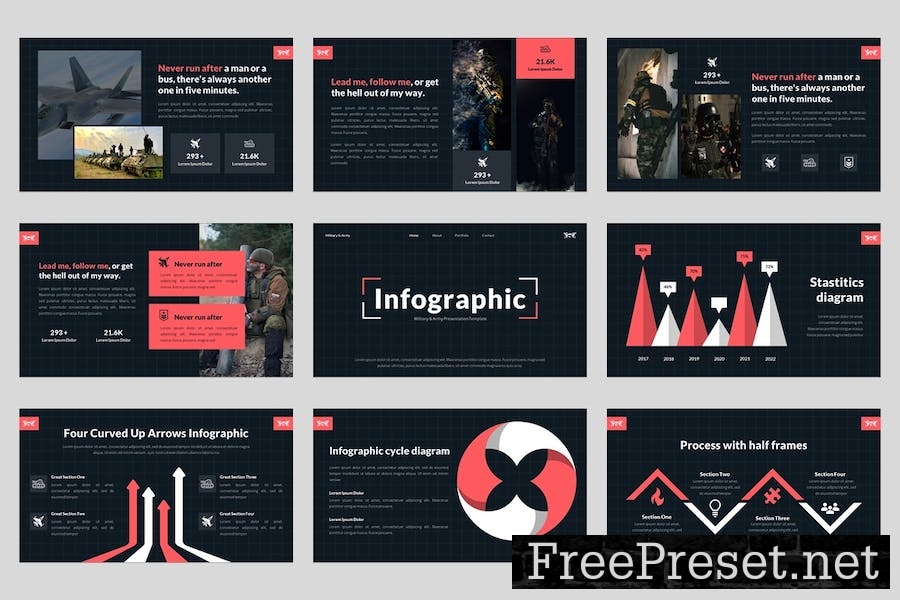 Tentero - Military & Army Google Slides Template B6QCFKD