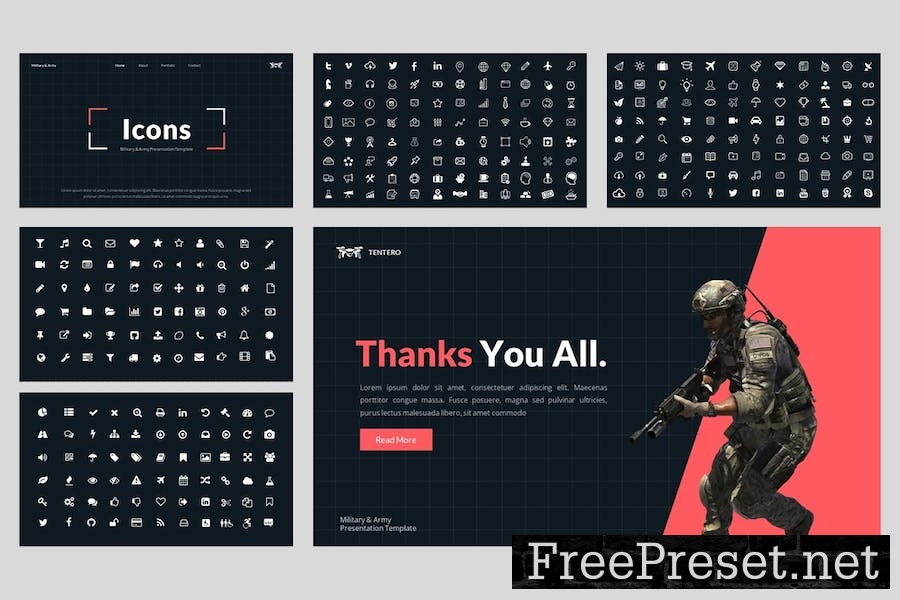 Tentero - Military & Army Keynote Template CX7NGGK