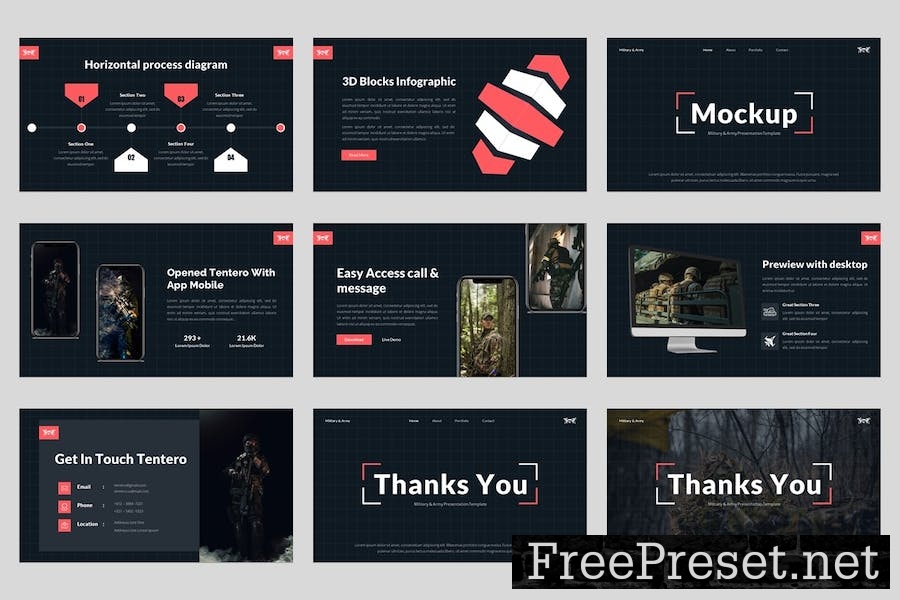 Tentero - Military & Army Keynote Template CX7NGGK