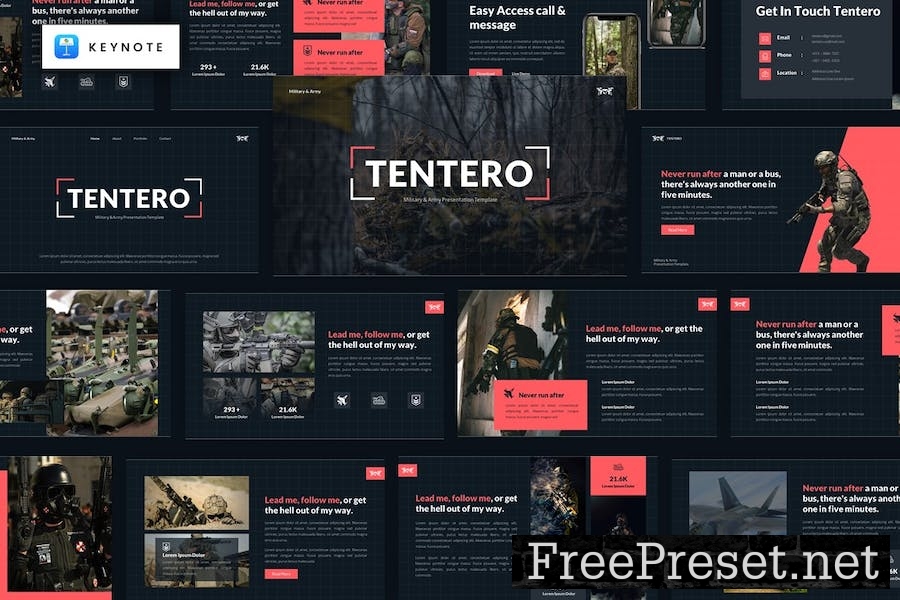 Tentero - Military & Army Keynote Template CX7NGGK