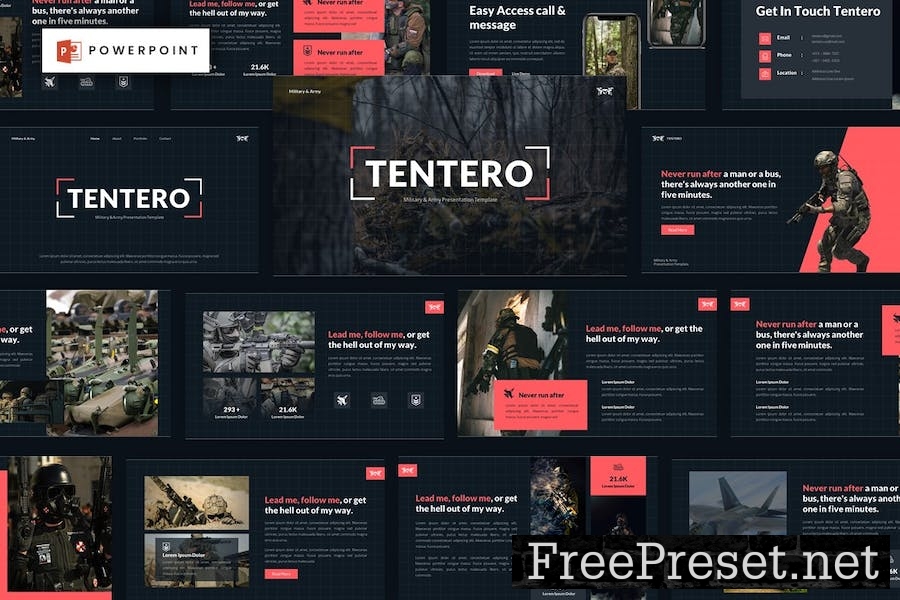 Tentero - Military & Army Powerpoint Template FM536R4