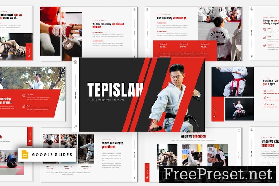 Tepislah - Karate & Martial Art Google Slides PX58JRM