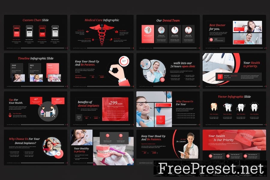 The Dentist Professional Google Slides Template XNN9LZX