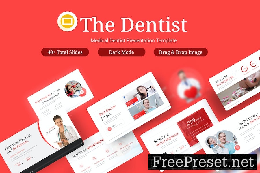 The Dentist Professional Google Slides Template XNN9LZX