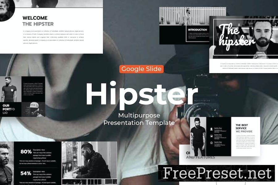 The Hipster - Google Slide Template 4UTPX7P