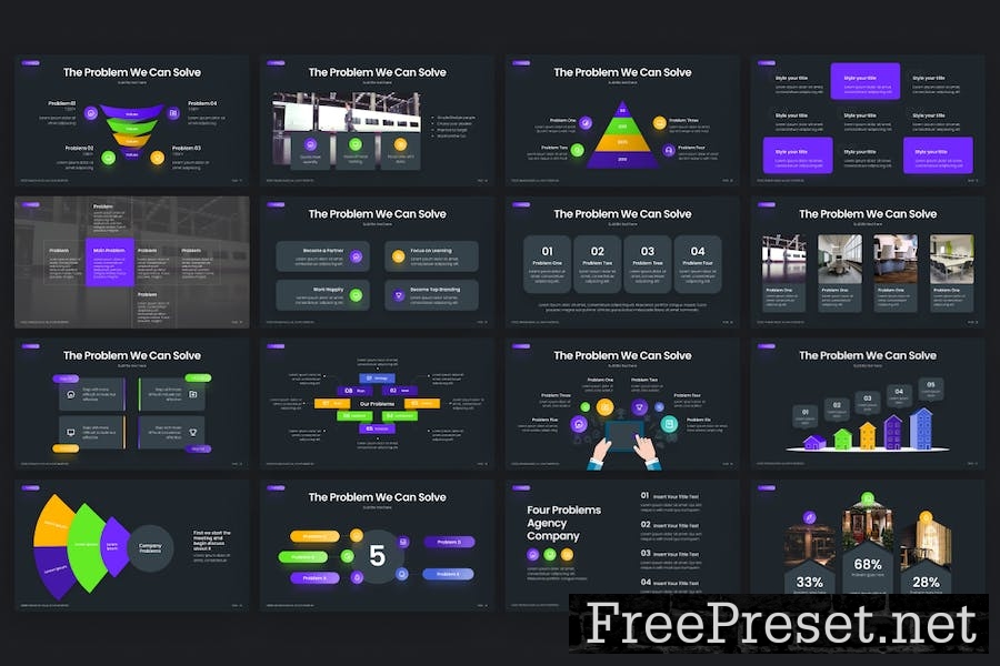 The Problem Infographic Google Slides Template L73Y5M3