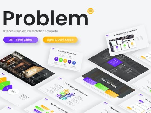 The Problem Infographic Google Slides Template L73Y5M3