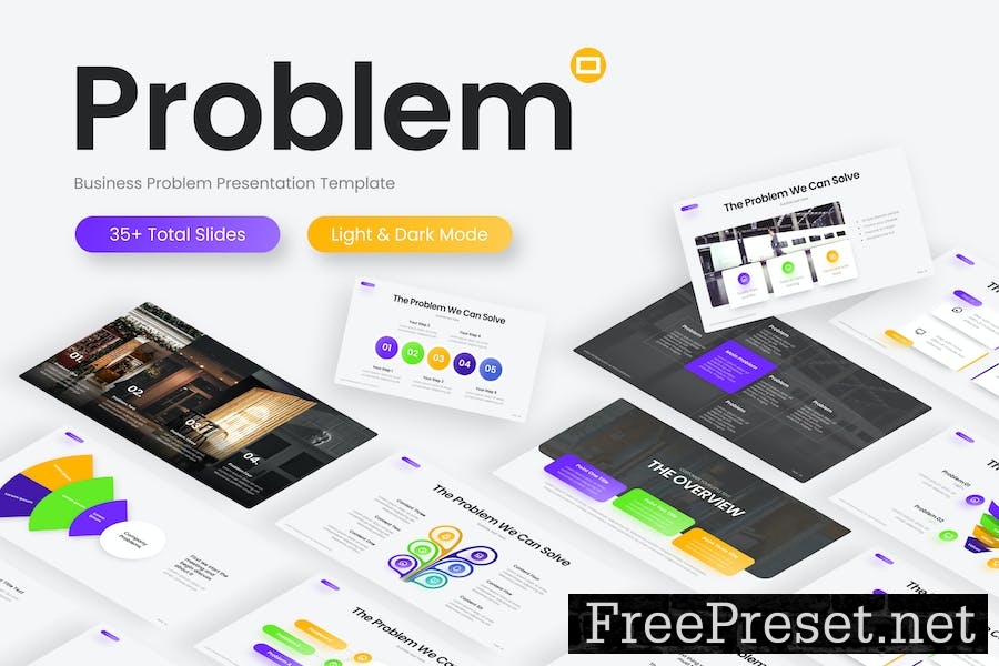 The Problem Infographic Google Slides Template L73Y5M3