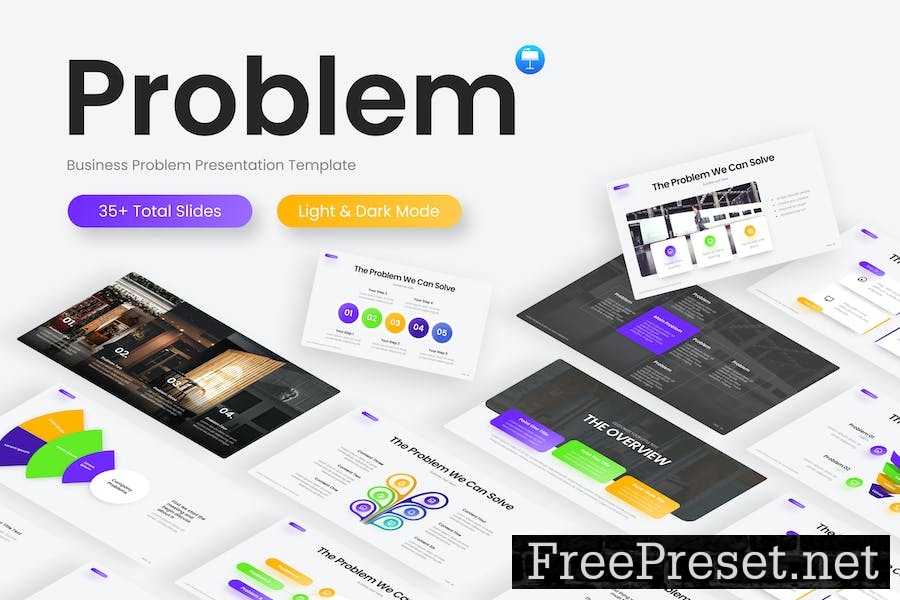 The Problem Infographic Keynote Template 8P6D3PD